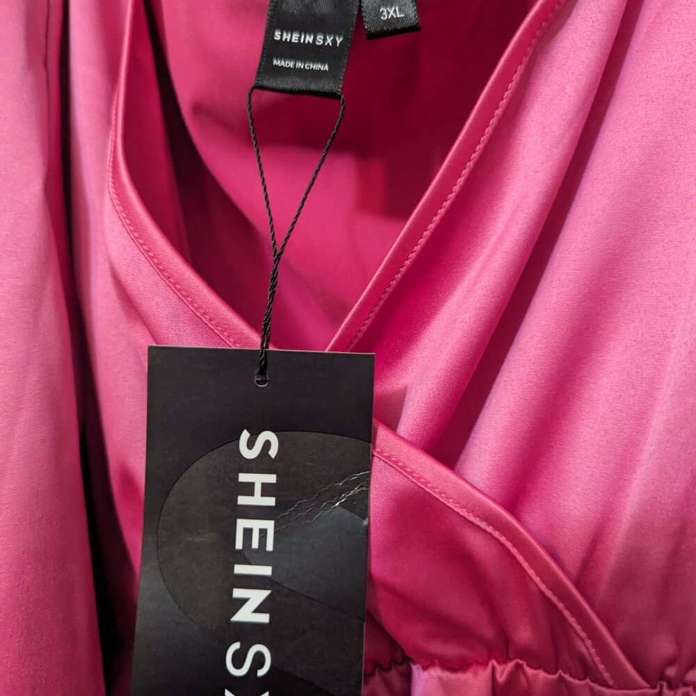 SHEIN SXY Plus Cold Shoulder Lantern Sleeve Dress - Picture 5 of 9